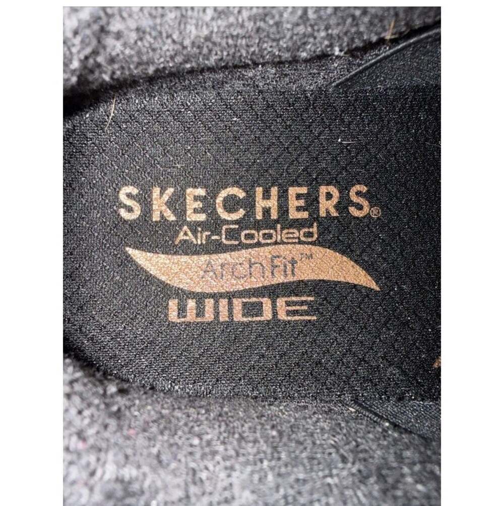 Skechers Arch Fit Wide Width Black Sneakers Size 8.5 - Picture 7 of 7
